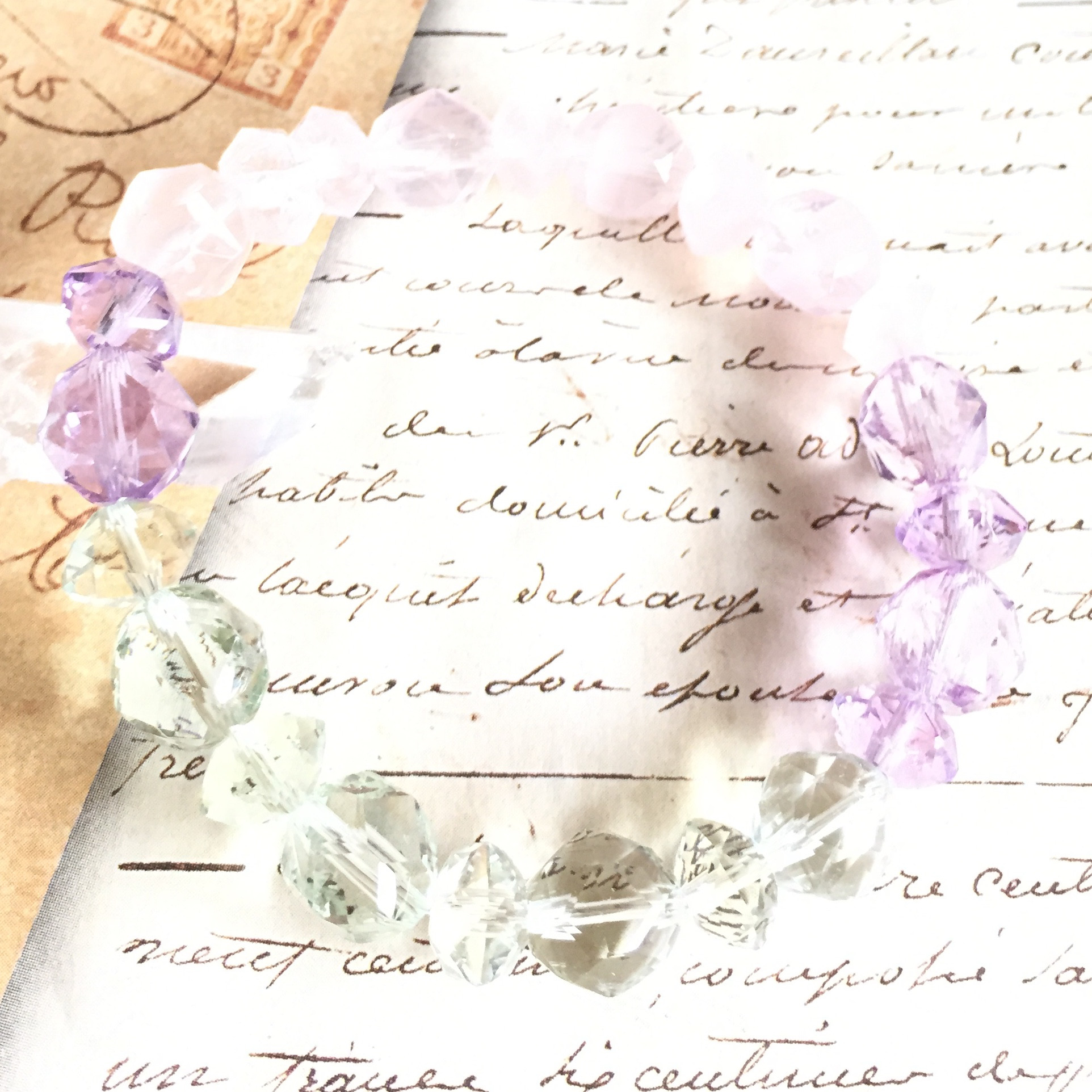 宝石質の輝き✴︎癒しと浄化、変化と手放し✴︎新しい季節へ✴︎宝石質プラシオライト・宝石質アメジスト・宝石質ローズクォーツ