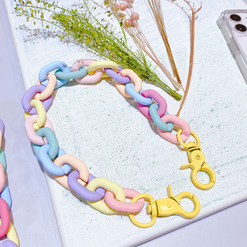 カラフルビーズの携帯ストラップセット stringting ダブルアヒル