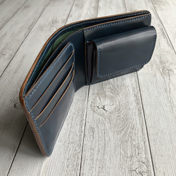 Horweenシェルコードバン フラップカードケース ウルトラバイオレット Horween シェルコードバン ウルトラバイオレット フラップカード