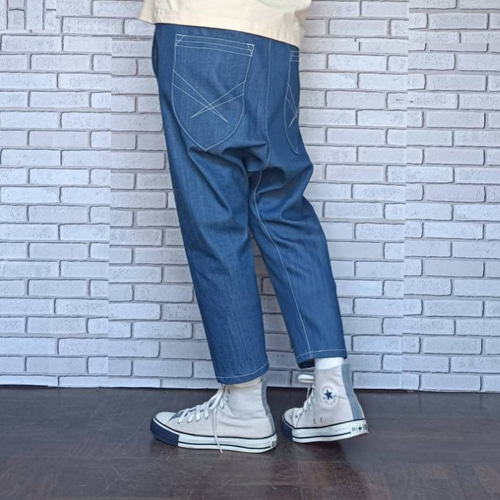 saki　サイズオーダー　岡山デニムサルエルパンツ saki サイズオーダー 岡山デニムサルエルパンツ Amazon