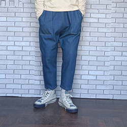 濃赤ヒッコリー♥ストレートデニムパンツ♥サルエルパンツにも変更でき