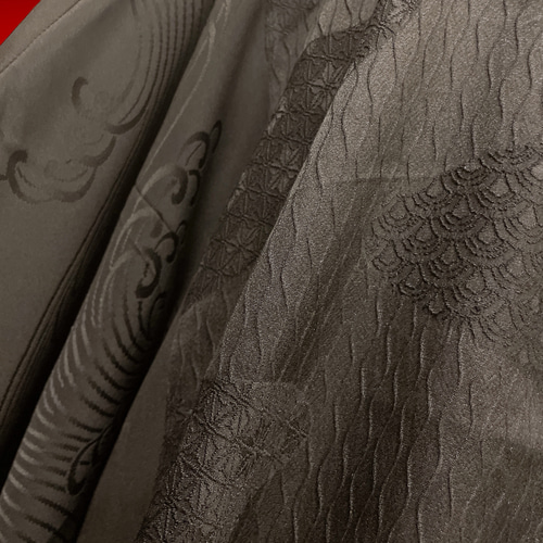 高級感抜群！男女兼用 正絹 ブラック ドルマンシャツ フリーサイズ  