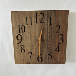 木の時計＜ウォールナット＞ 壁掛け電波時計 wnc-1153 掛け時計
