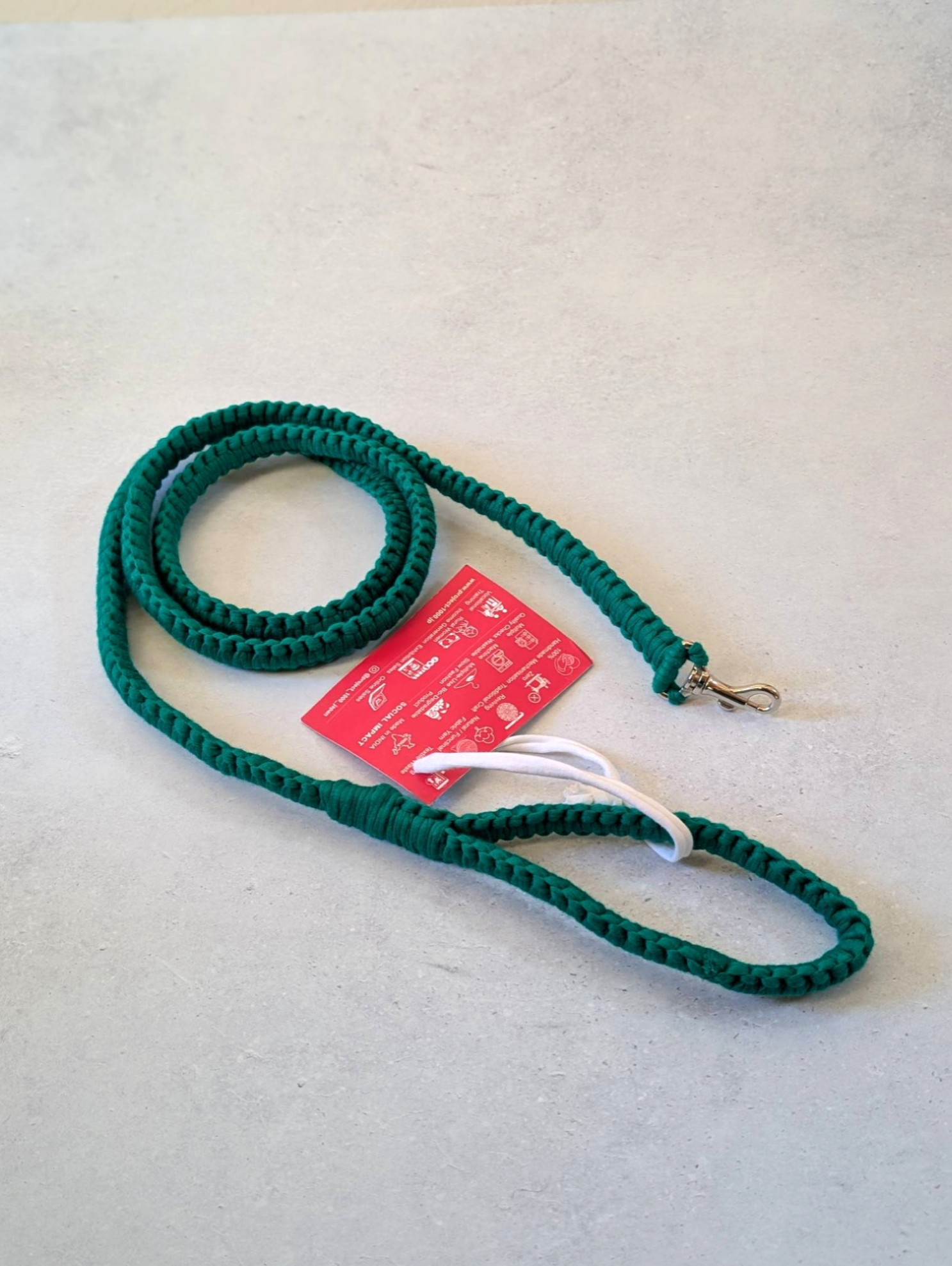 project-1000 dog leash short/solid green　ペット　ドッグリード　ドッグリーシュ