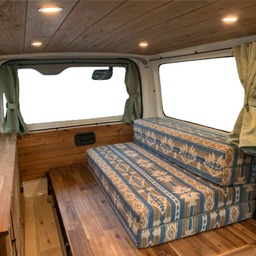 ハイエース車中泊 車・バイク・自転車 木目が美しい ハイエース200系