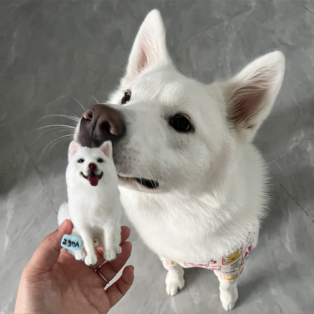 【羊毛フェルト】 亡くなったペットぬいぐるみ  *⋆☽゜オーダーメイド 羊毛フェルト 記念品