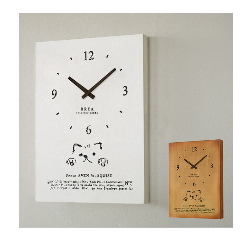 壁掛け時計 かわいい 犬猫シリーズ　BREA-1534-DC