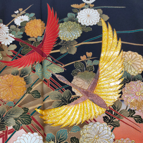 黒留袖アンサンブル*フレンチワンピース+ショールカラーボレロ