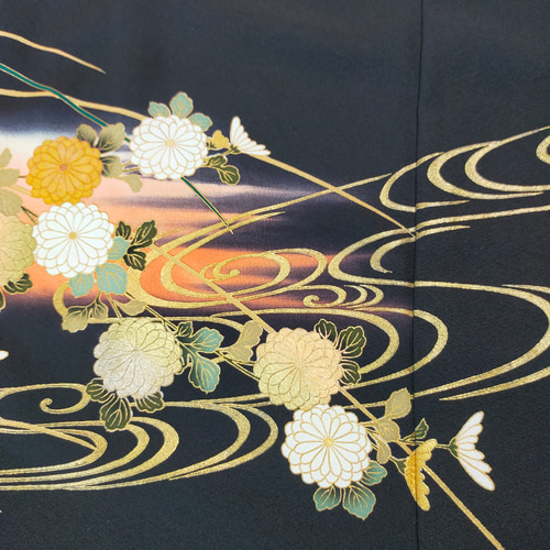 黒留袖アンサンブル*フレンチワンピース+ショールカラーボレロ