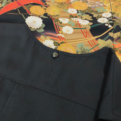 黒留袖アンサンブル*フレンチワンピース+ショールカラーボレロ*リボン