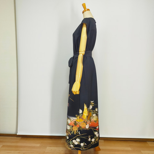 黒留袖アンサンブル*フレンチワンピース+ショールカラーボレロ