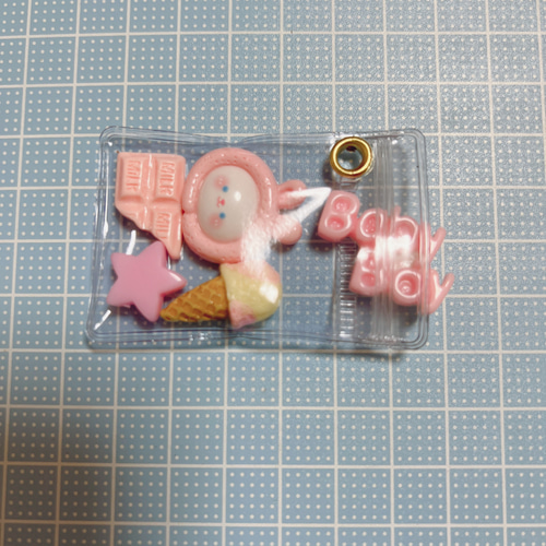 色が選べる】 キャンディバッグ キーホルダー 10枚セット カラーハトメ