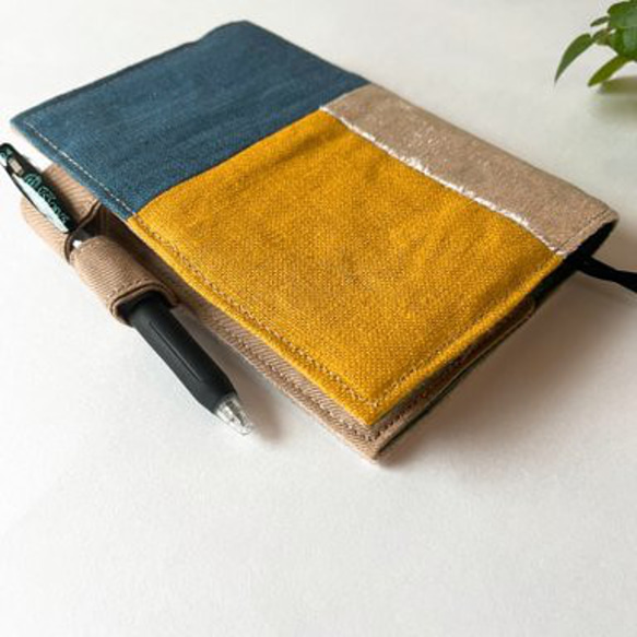 【1点物】ほぼ日手帳カバー　オリジナルサイズ　パッチワーク 5枚目の画像