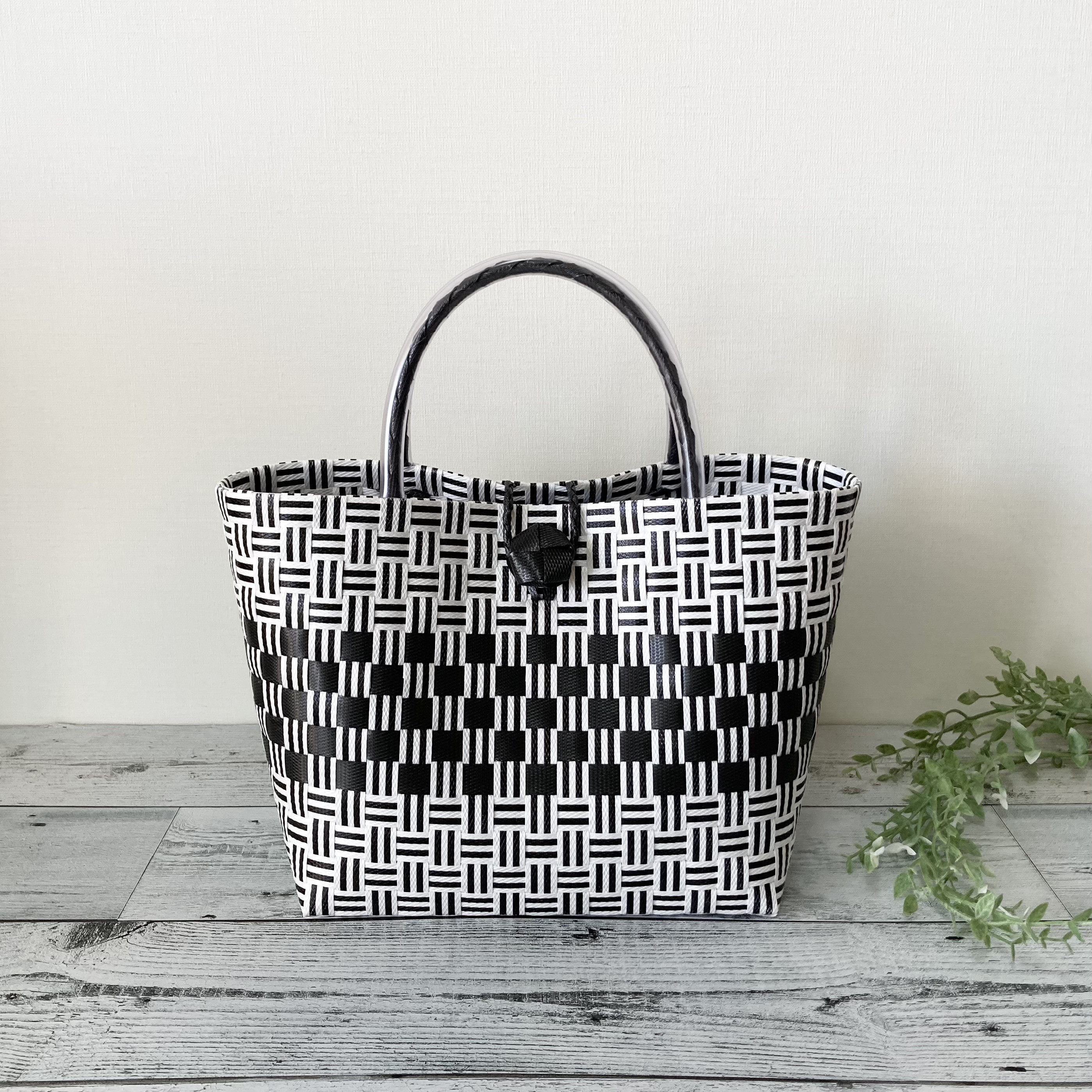 25cm ブラック　かごバッグ 希少品