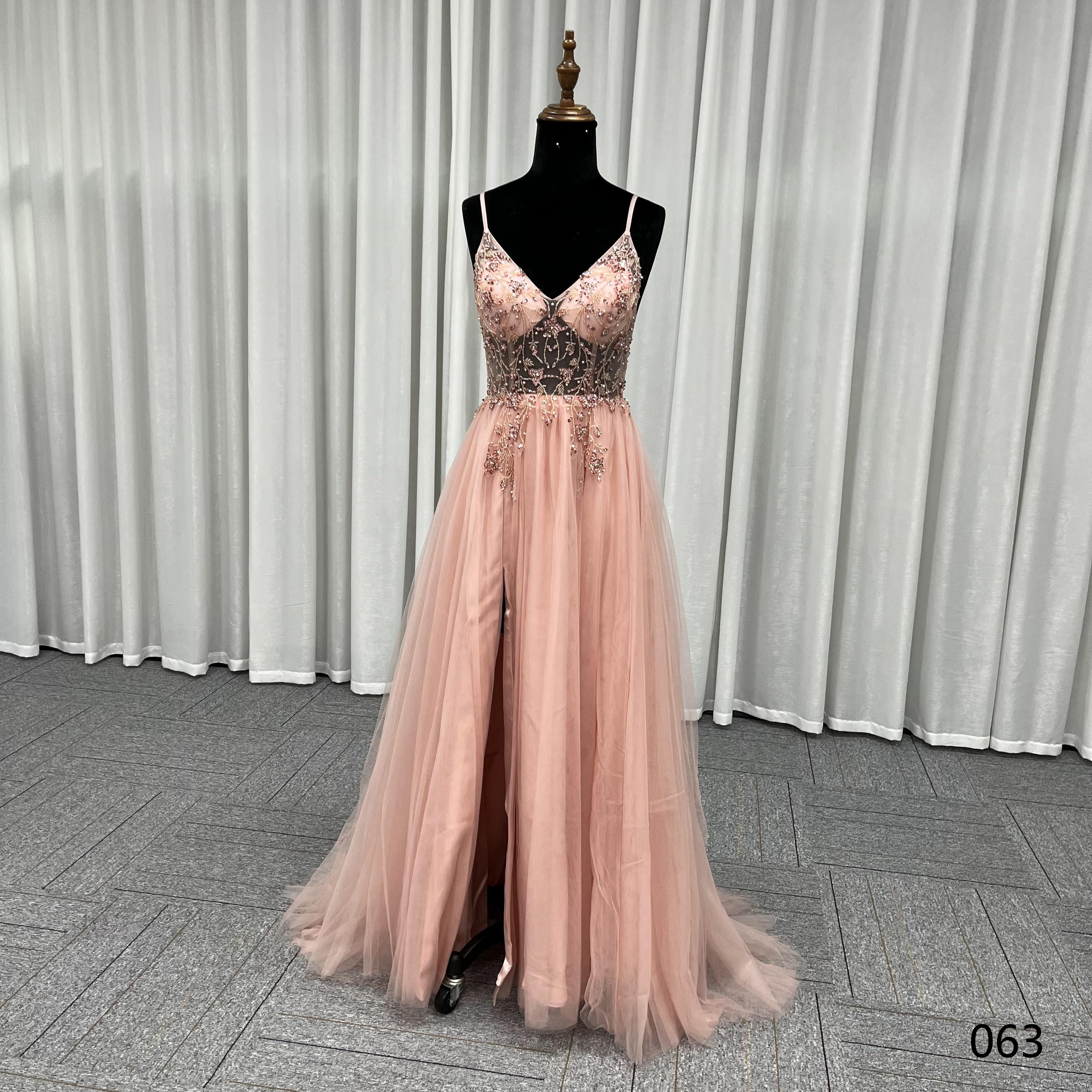 お買い得サーモンピンク フロントスリット　ワンピース　キラキラレース　フロアー丈　カラードレス　前撮り二次会結婚式披露宴