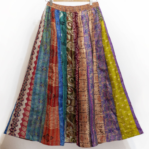 ♥70sVintage✽70sパッチワーク刺繍スカート♥ 70s Vintage Patchwork Dress 〜glen of michigan〜 [L25798