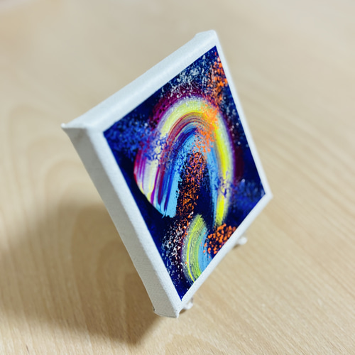 10cm】和風ニュアンス キャンバスアート 原画 カラフル 色の力 運気