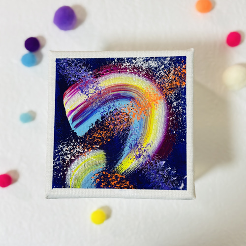 10cm】和風ニュアンス キャンバスアート カラフル アクリル絵の具