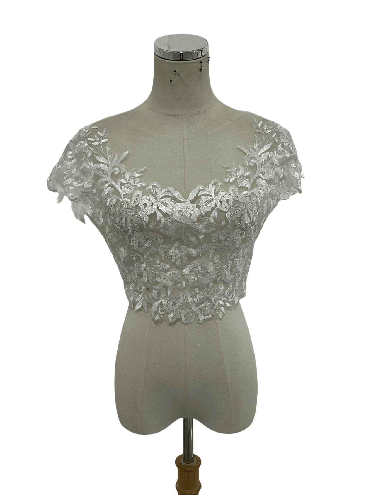 ウエディングドレス トップスのみ 3D立体レース刺繍 ファスナー 花嫁/ウェディングドレ