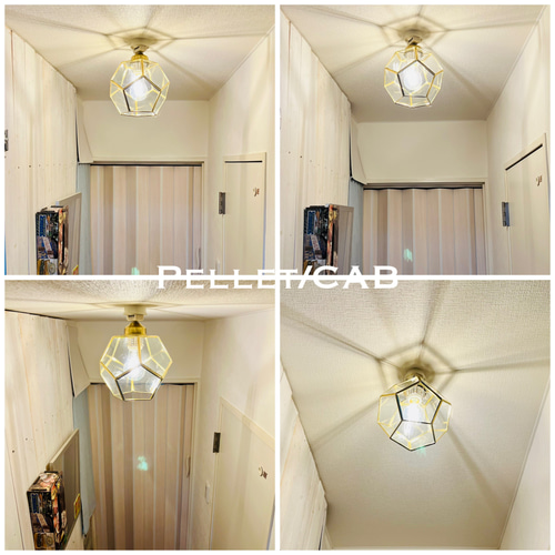 シーリングライト 照明 Pellet/CAB ガラス ランプシェード E26 LED