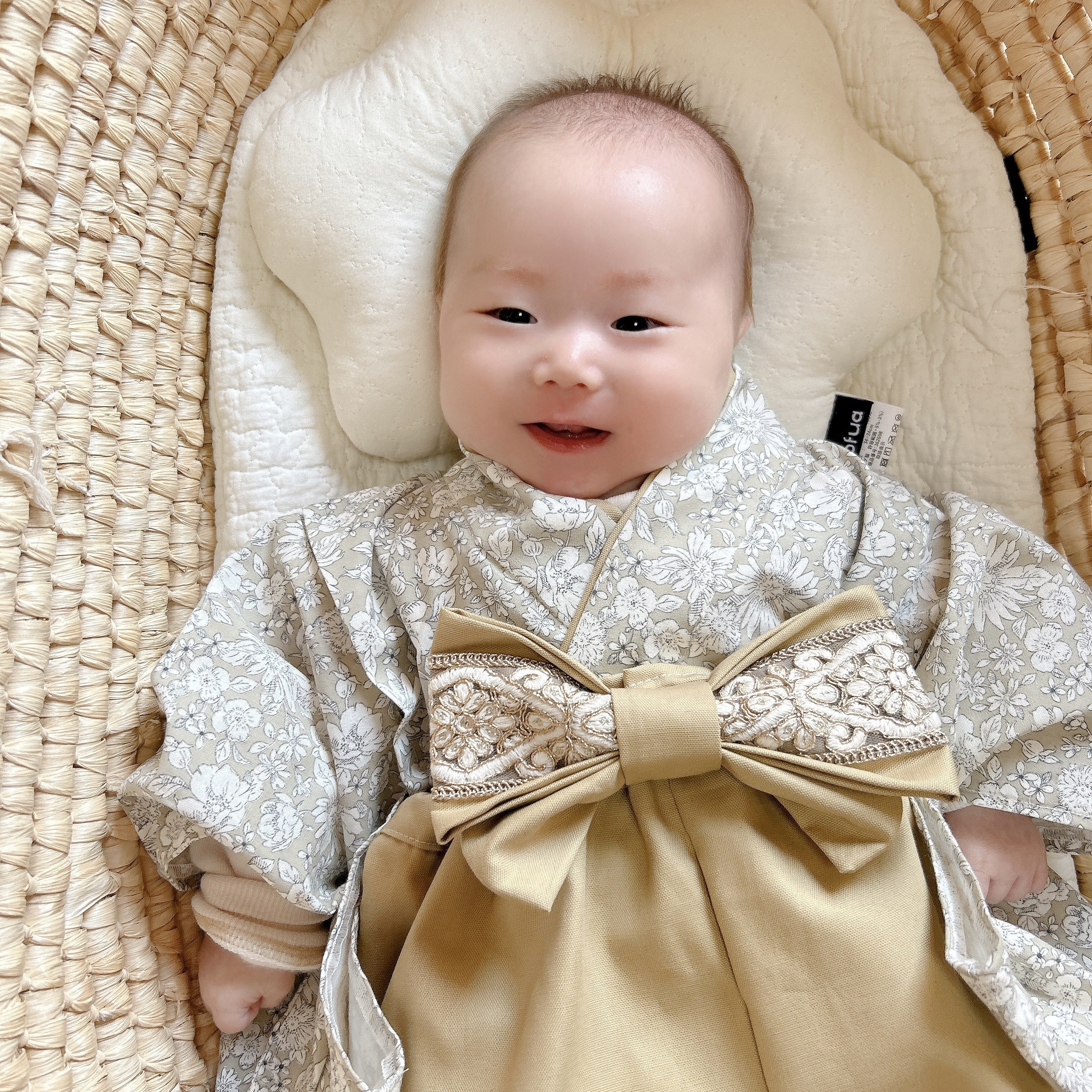 （60-100ワンサイズ）こどもの日 ベビー袴 ベビー着物 お食い初め 初節句 No.22