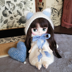 ミディブライスアウトフィット◇うさ耳フードの着ぐるみニット その他