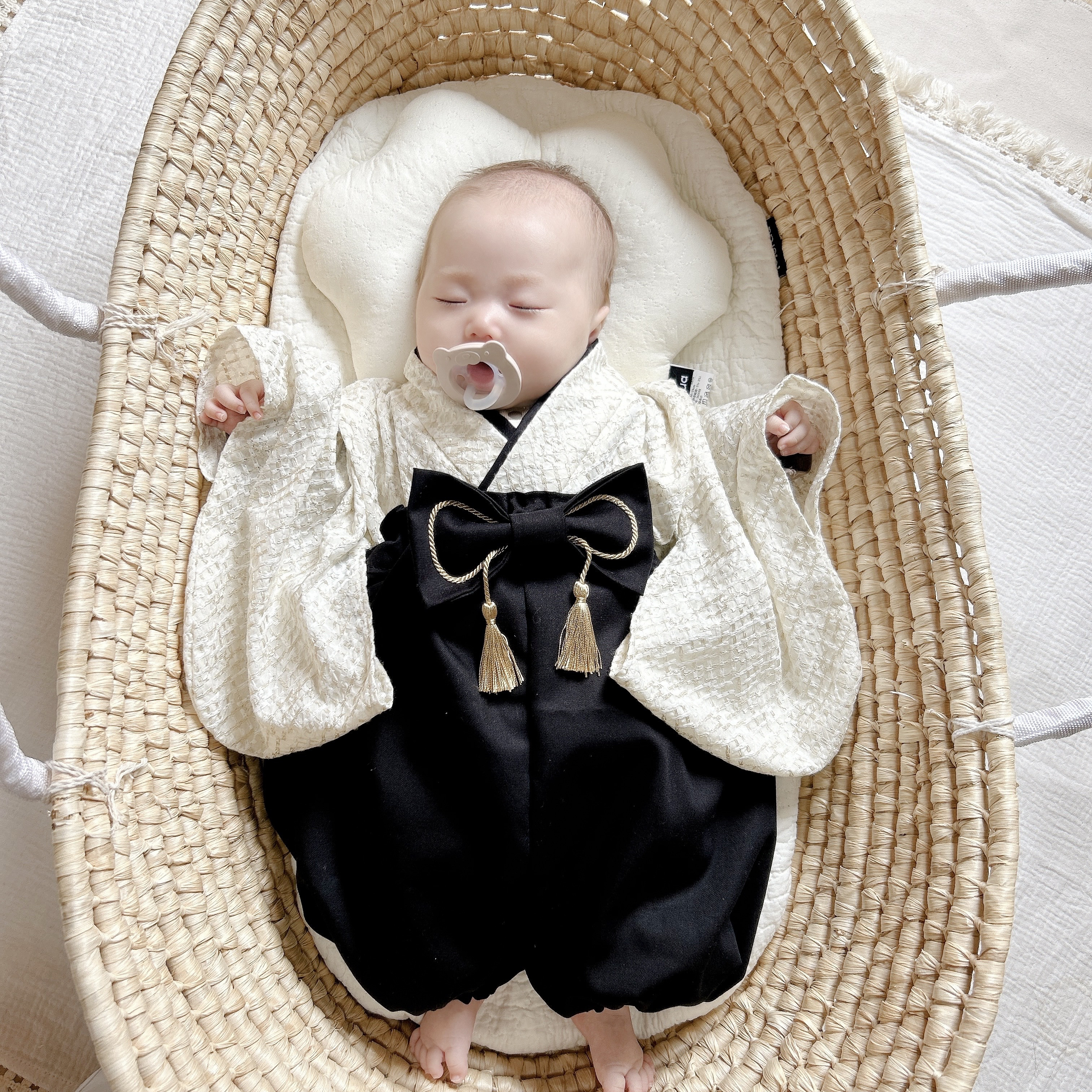 （60-100ワンサイズ）ベビー袴 ベビー着物 お食い初め 初節句 No.25