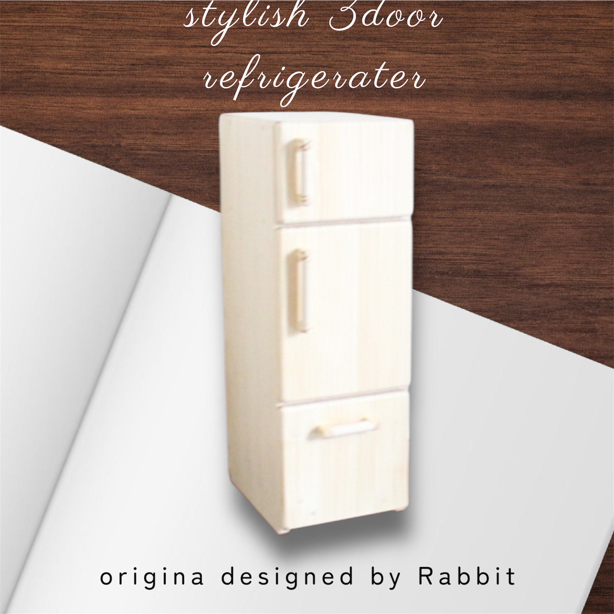 [受注品]おままごと冷蔵庫～3ドアモデル～