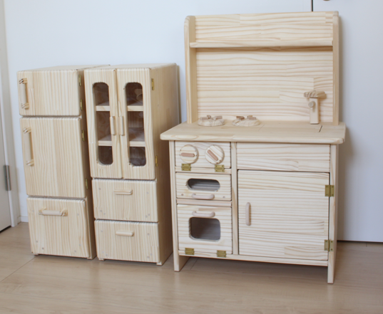 [受注品]おままごと冷蔵庫～3ドアモデル～