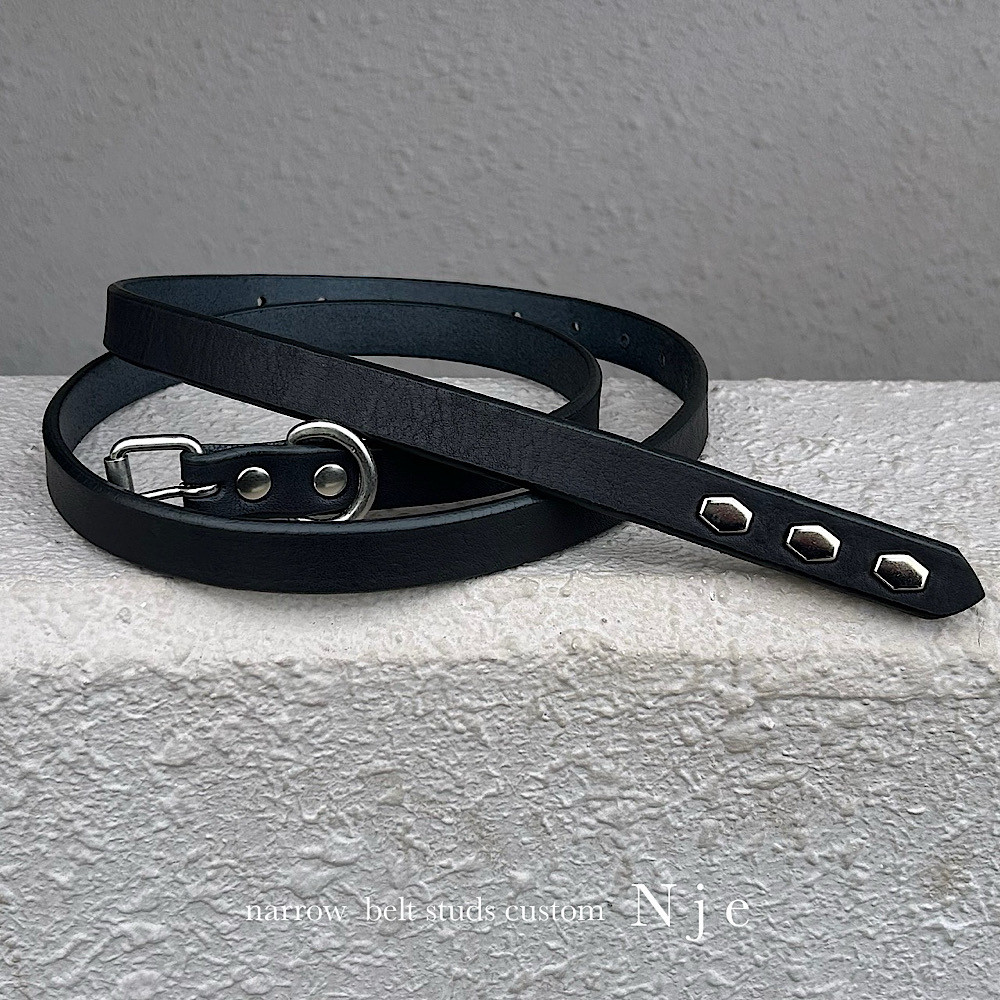 ナローベルト　スタッズベルト　【Nje-bt19-3H】