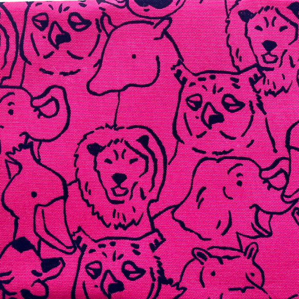 【文庫サイズ】動物がいっぱい サファリ柄のブックカバー 5枚目の画像