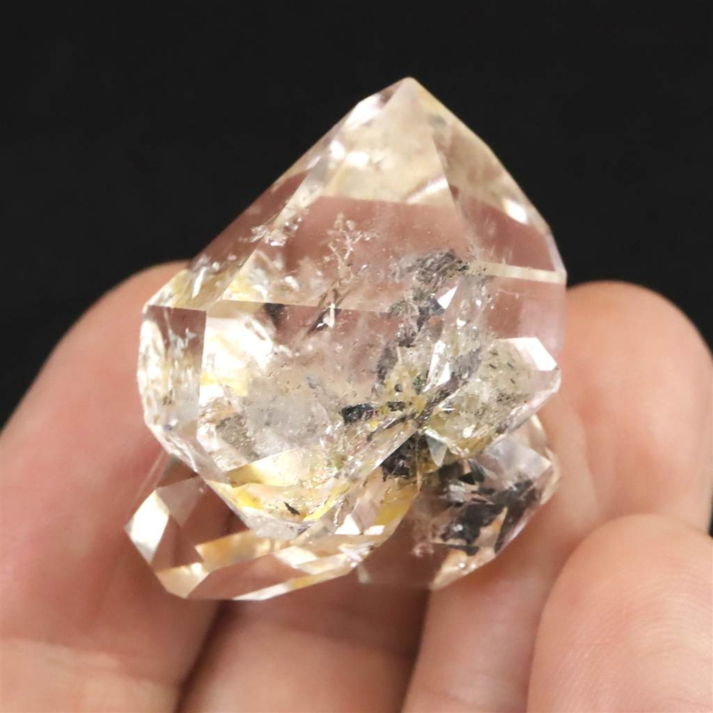 米国NY州産 ハーキマーダイヤモンド AAA 31mm原石 結晶 16.2g #48721