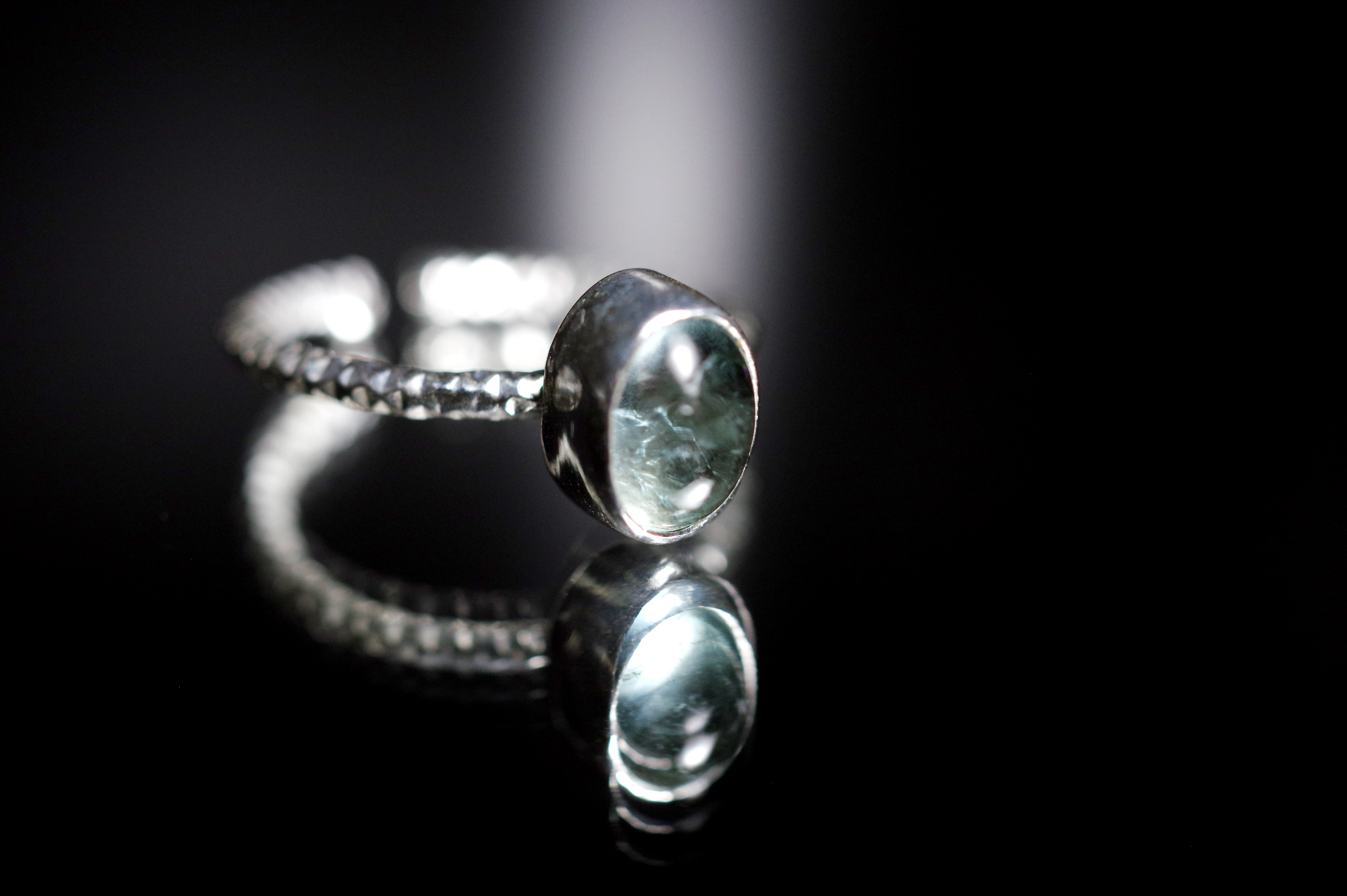 新作 ☆『アクアマリン』☆の世界でひとつの天然石リングsilver925