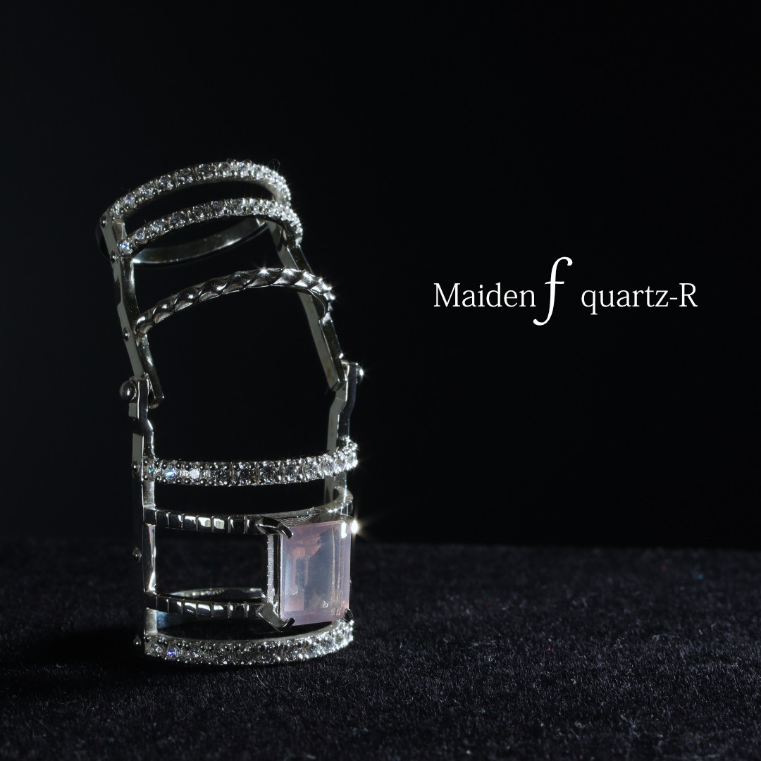 1.6ctローズクォーツ　ファランジMaidenリング