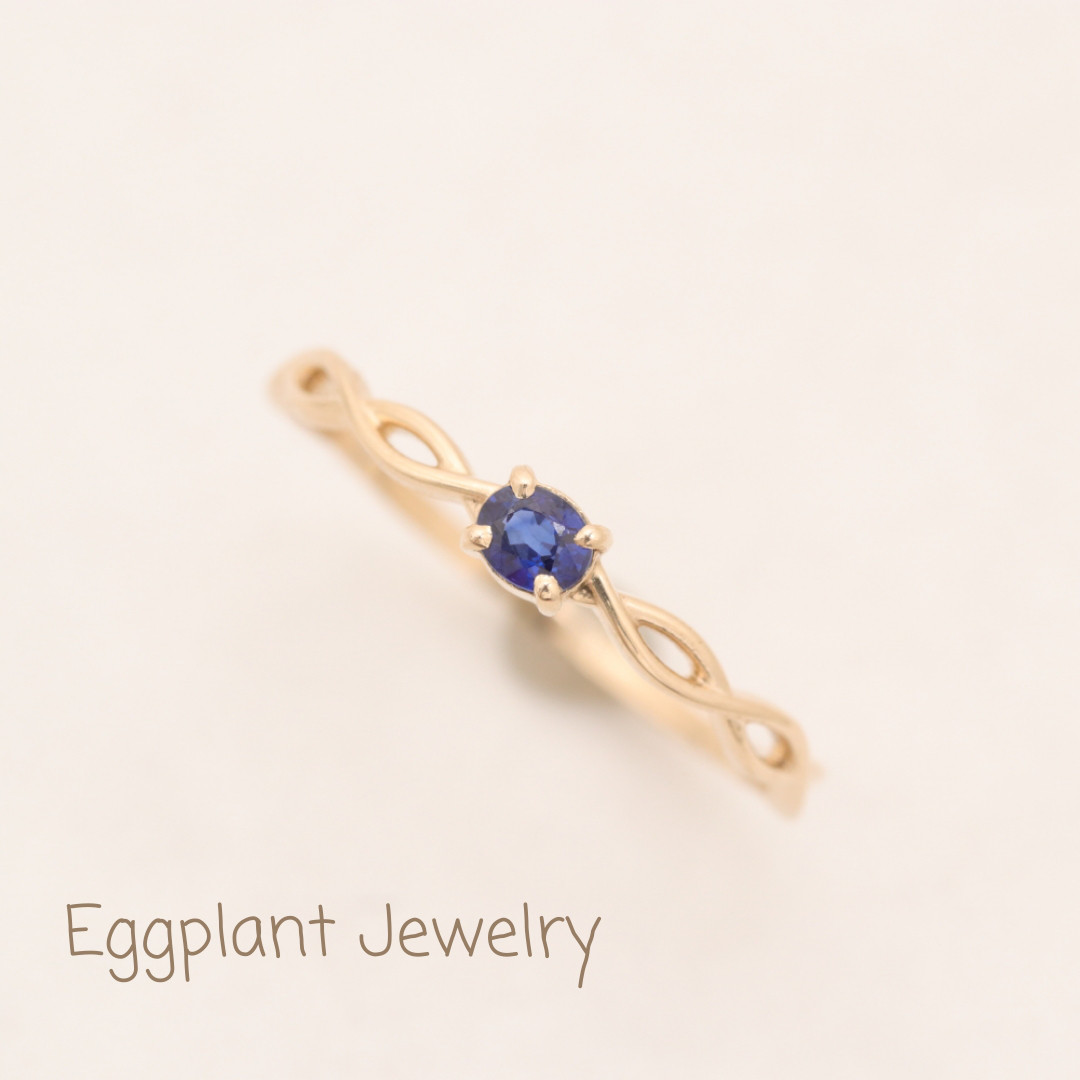 【K10/1点物】サファイアリング