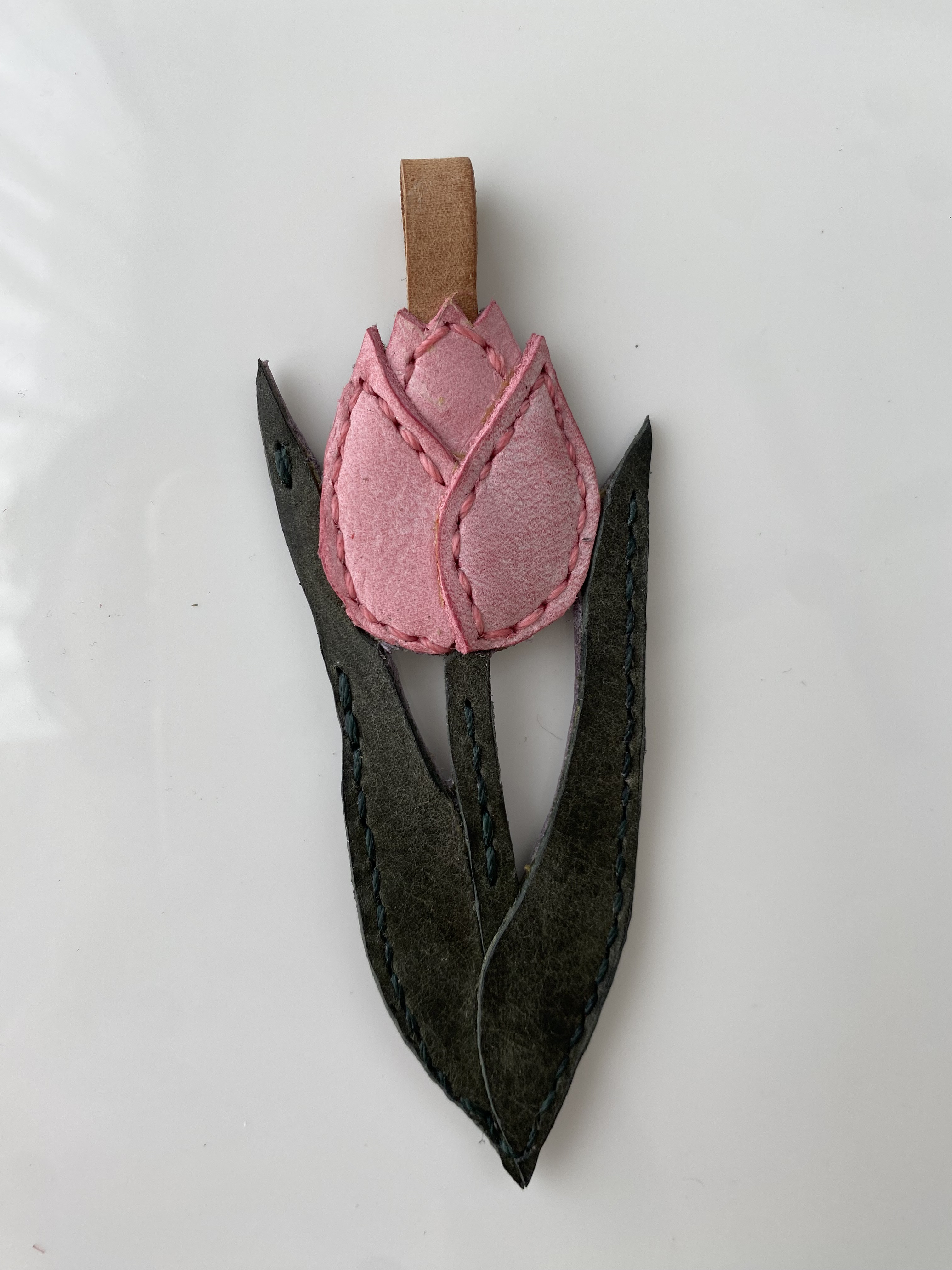 森からの贈り物 ピンクチューリップのバッグチャーム