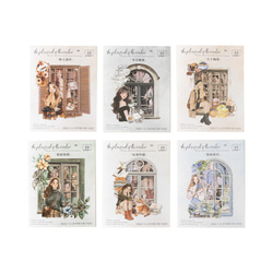 1056コラージュ　シール　素材　コレクション　海外 6種セット 11枚目の画像