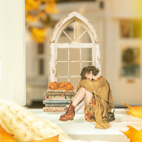 1056コラージュ　シール　素材　コレクション　海外 6種セット 4枚目の画像