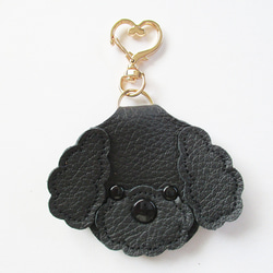 トイプードル ハート キーホルダー（ゴールド）※カラー選択出来ます 1枚目の画像