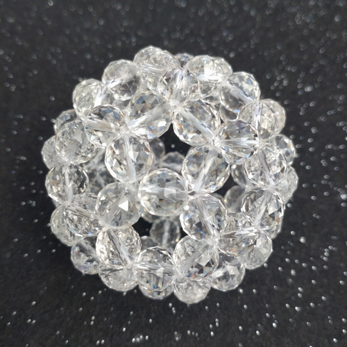 愛と調和】 フラーレン 水晶96面トライアングルカット 10mm