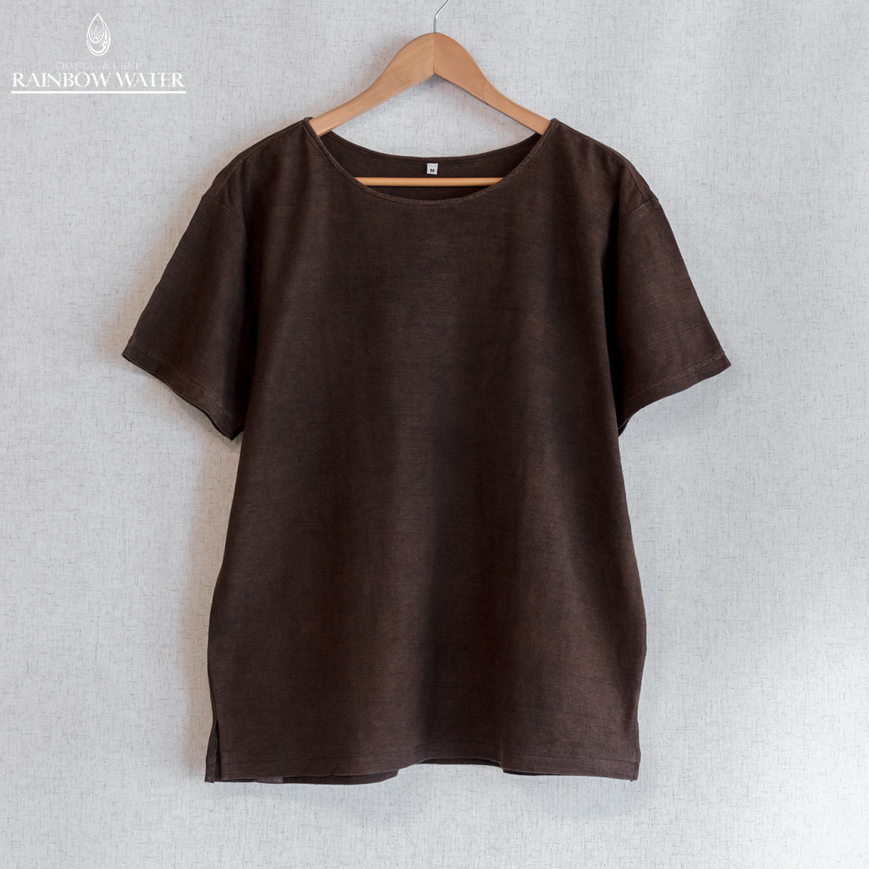 【ヘンプコットン】麻の黒檀染めTシャツ｜ユニセックス｜3サイズ｜草木染め