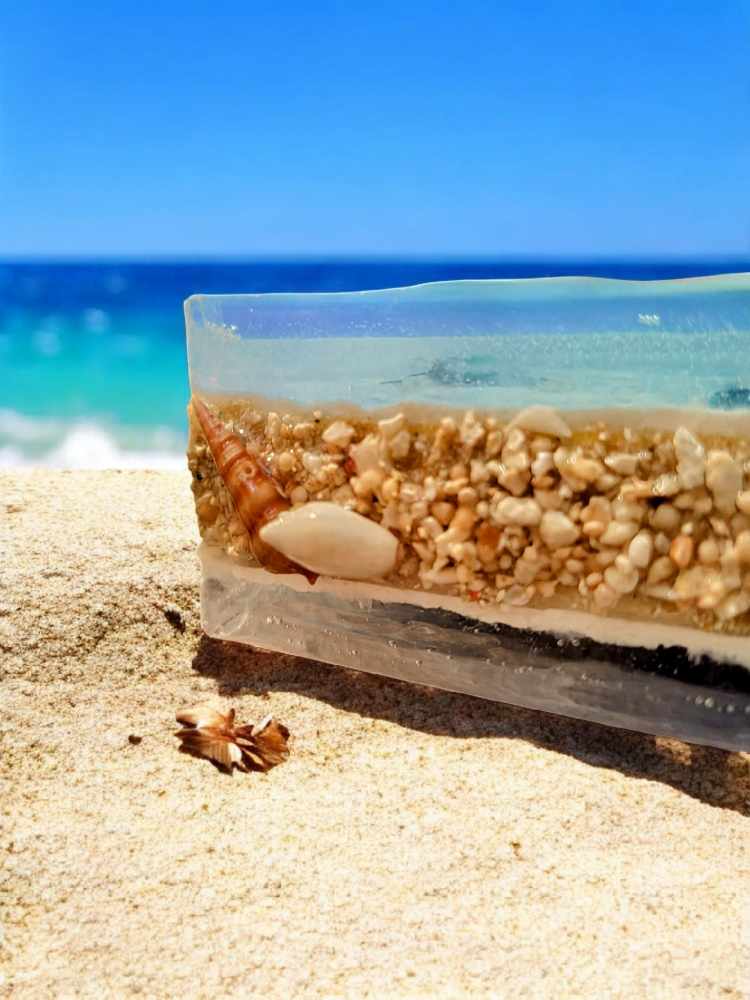 波紋アート　レジン　波　海　アート　マンタ　リバーシブル　さざなみ