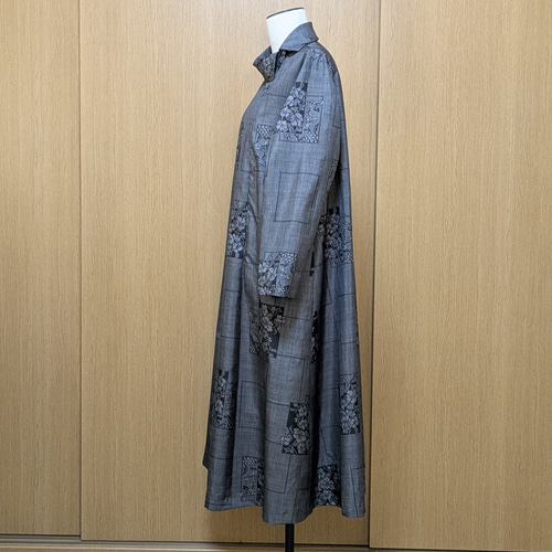 SOLD 着物リメイク ワンピース 大島紬 L〜LL ワンピース さらあお 通販