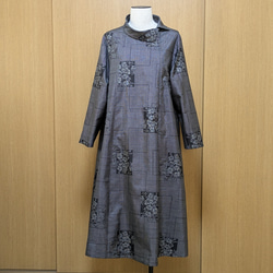 SOLD 着物リメイク ワンピース 大島紬 L〜LL ワンピース さらあお 通販