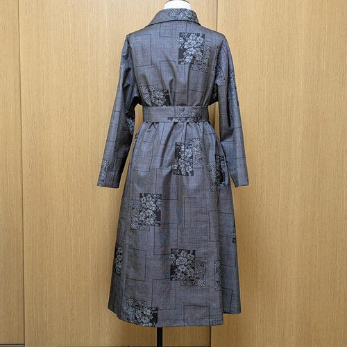 SOLD 着物リメイク ワンピース 大島紬 L〜LL ワンピース さらあお 通販