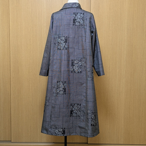 SOLD 着物リメイク ワンピース 大島紬 L〜LL ワンピース さらあお 通販