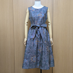 SOLD 着物リメイク ジャンパースカート 紬 ワンピース さらあお