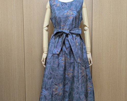 着物リメイク☆本場大島紬☆ワンピース 着物リメイク ワンピース 大島紬 M〜L - ZX-ZX-ZX'S GALLERY