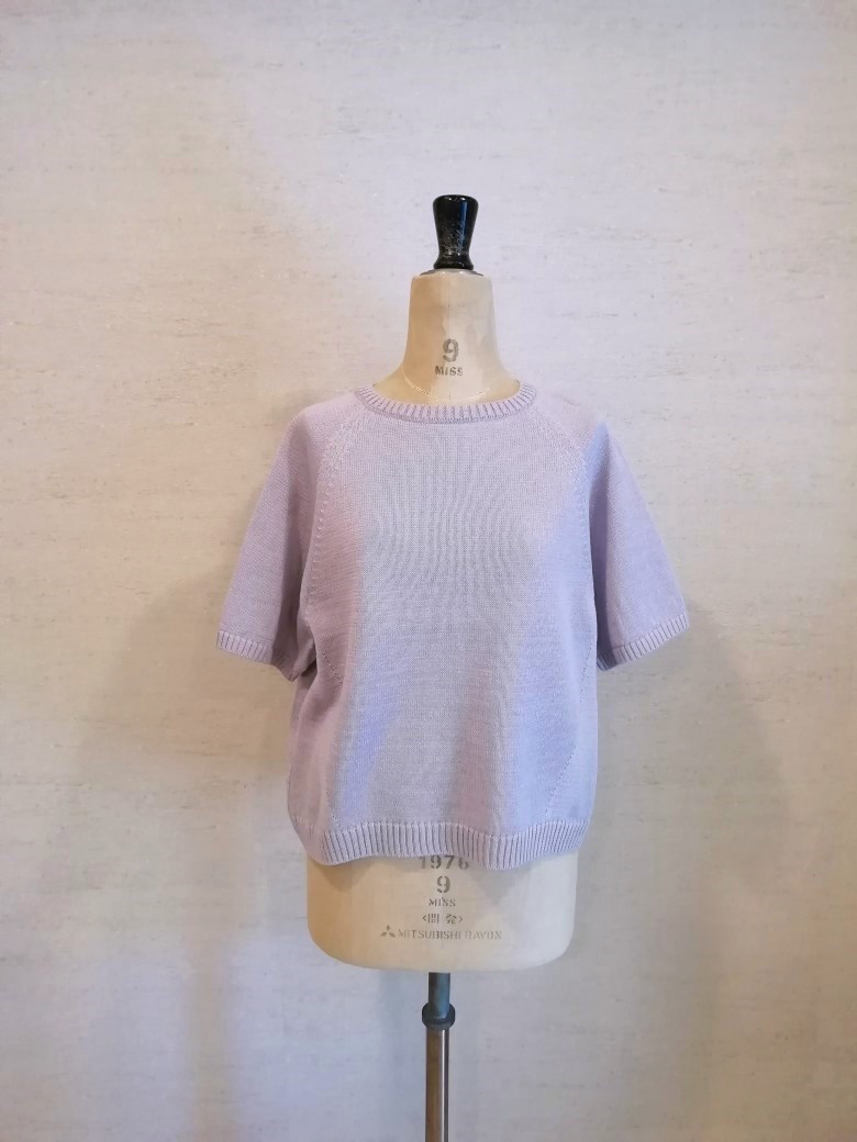 【再再再…販♡】冷感素材＆通気性◎コットン100％ギマ加工　ラグランポンチョプルオーバー　ライラック