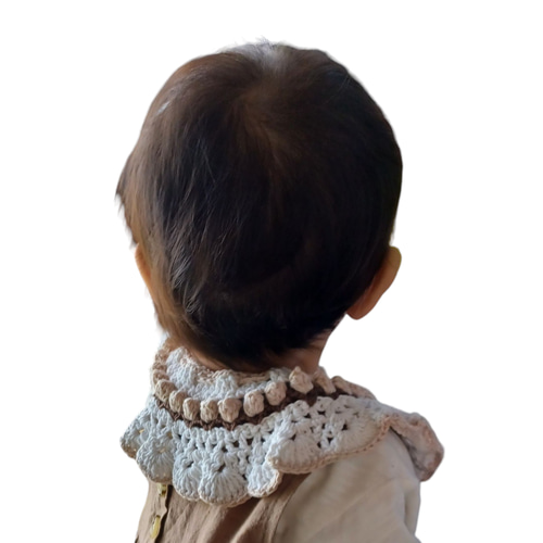 ベビー キッズ かぎ編み つけ襟 スタイ チューリップ スタイ